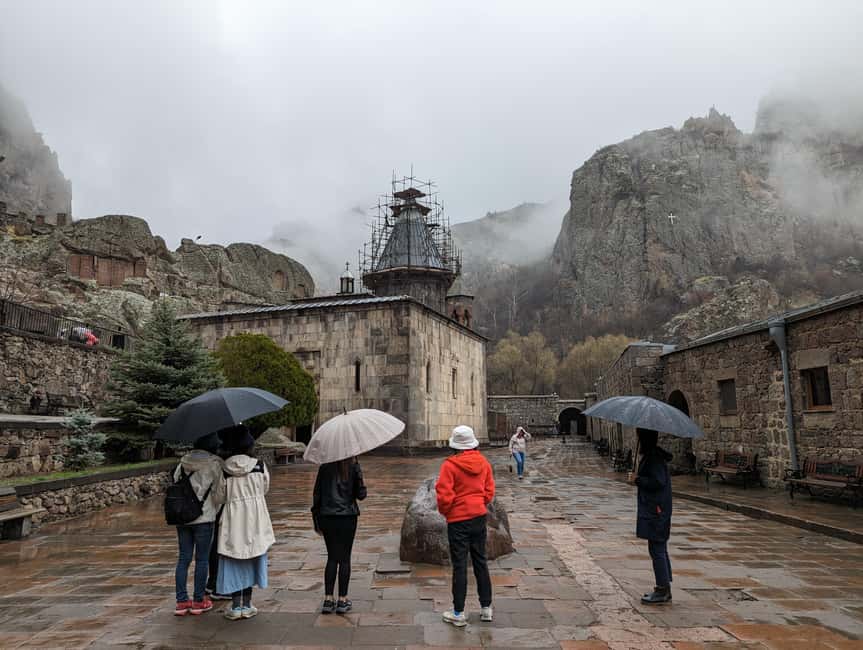 Essential Armenia Tour Geghard, Garni, Sevan, Homemade lunch - Geghard, carved into the mountain