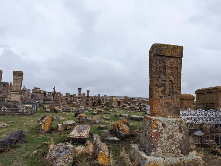 Essential Armenia Tour Geghard, Garni, Sevan, Homemade lunch - Noratus Cemetery and the story of khachkars