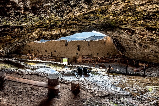 Group Tour: Haghpat, Zarni-Parni Caves, Akhtala, Aramyants Castle, Sanahin - Zarni-Parni: Cave rooms, old tools, and a view toward Kayan