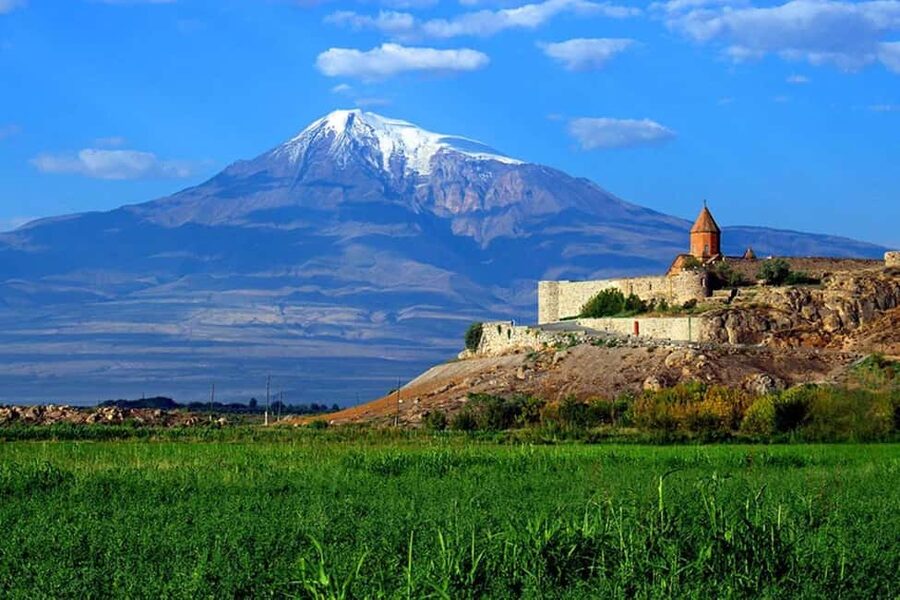 Khor Virap, Garni, Geghard, Syphony & Charents Arch + Lavash - Charents Arch and the Ararat panorama