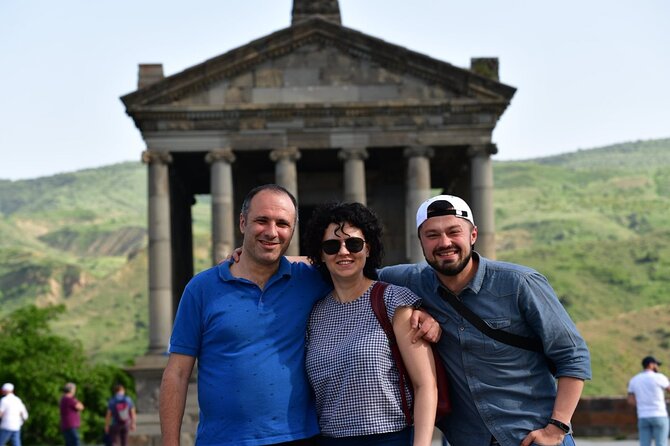 Private tour to Garni temple, Geghard Monastery, Symphony of Stones - Charents Arch and the view toward Mount Ararat