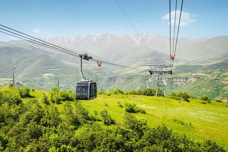 Yerevan: Tatev Day Trip with Shaki Waterfall & Wine Tasting - Riding Wings of Tatev across the Vorotan Gorge